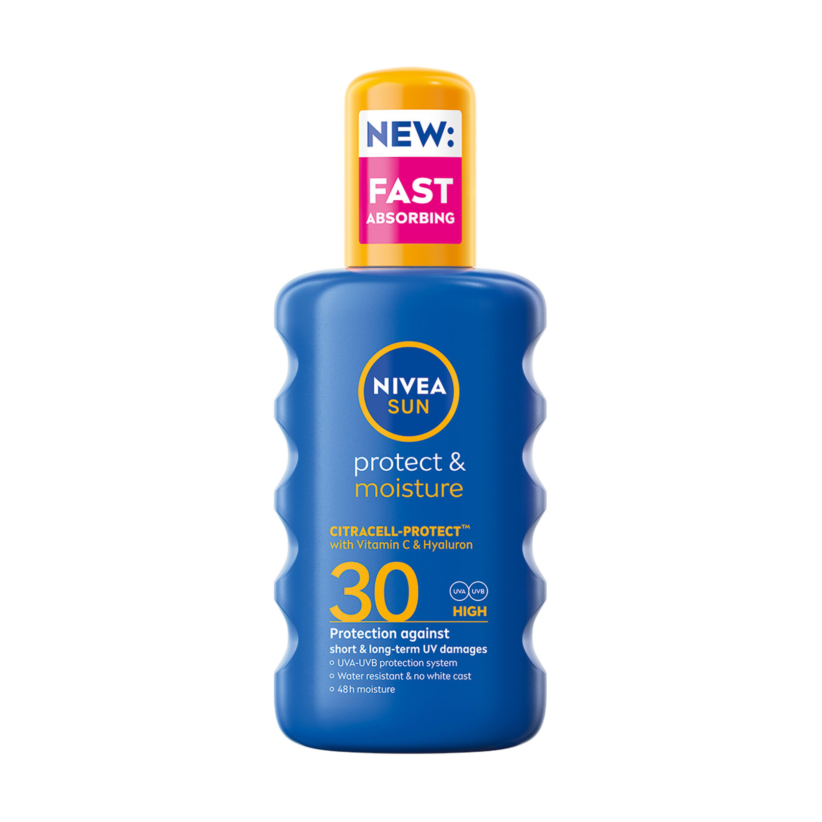 Сонцезахисний спрей NIVEA Sun Protect &amp; Moisture Захист та зволоження, SPF 30, 200 мл